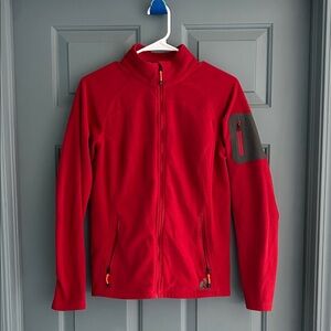 Eddie Bauer Red Full-Zip Jacket with Gray Accents